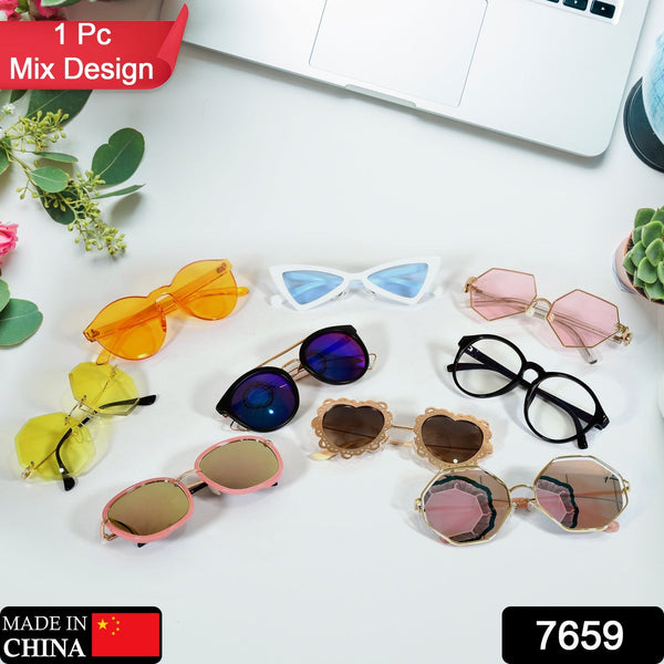 7659 Mix Sunglass New & Attractive Designs ( 1 pc ) 