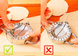 2219 Stainless Steel Dumpling Maker, Dough Cutter Pie Mold Tool. 