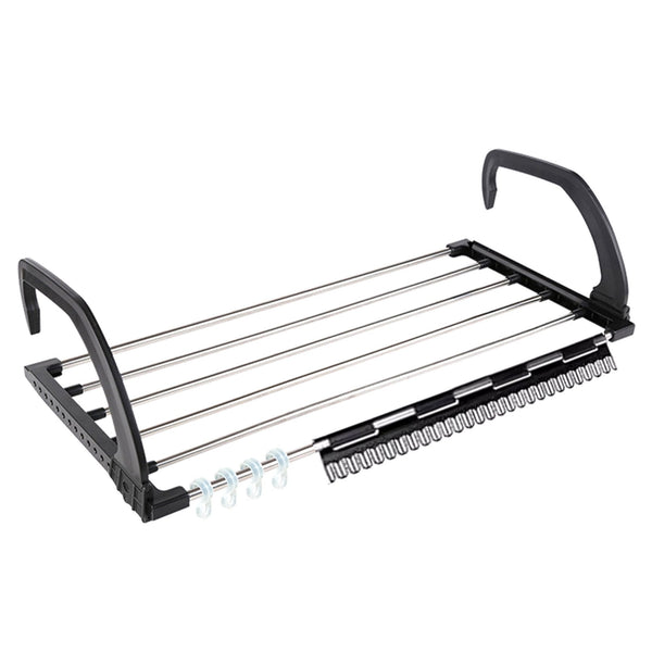 4649 Adjustable Folding Clothes Drying Racks Hanger Shelf 