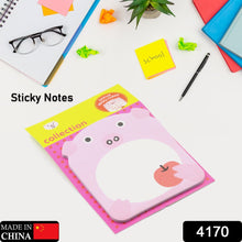 Animal Sticky Notes, Cute Animal Sticky Memo Notes Self-Stick Note Pads for Animal Lovers Students Home Office (1 Pc / 20 Sheets )