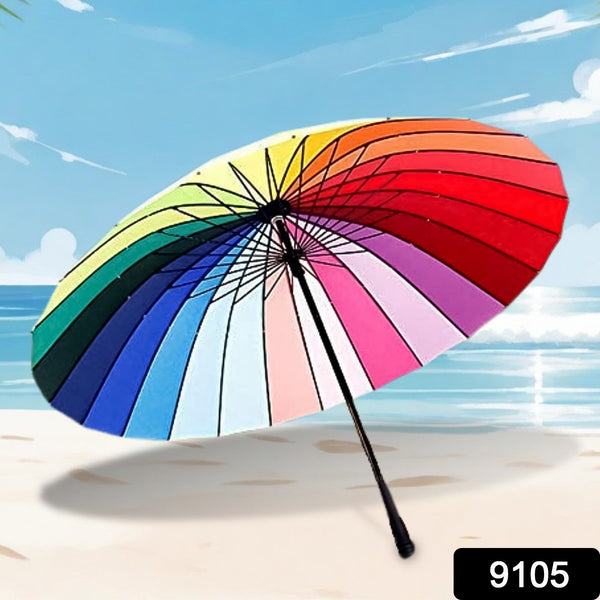 Rainbow Umbrella for Men & Women (Multicolor)